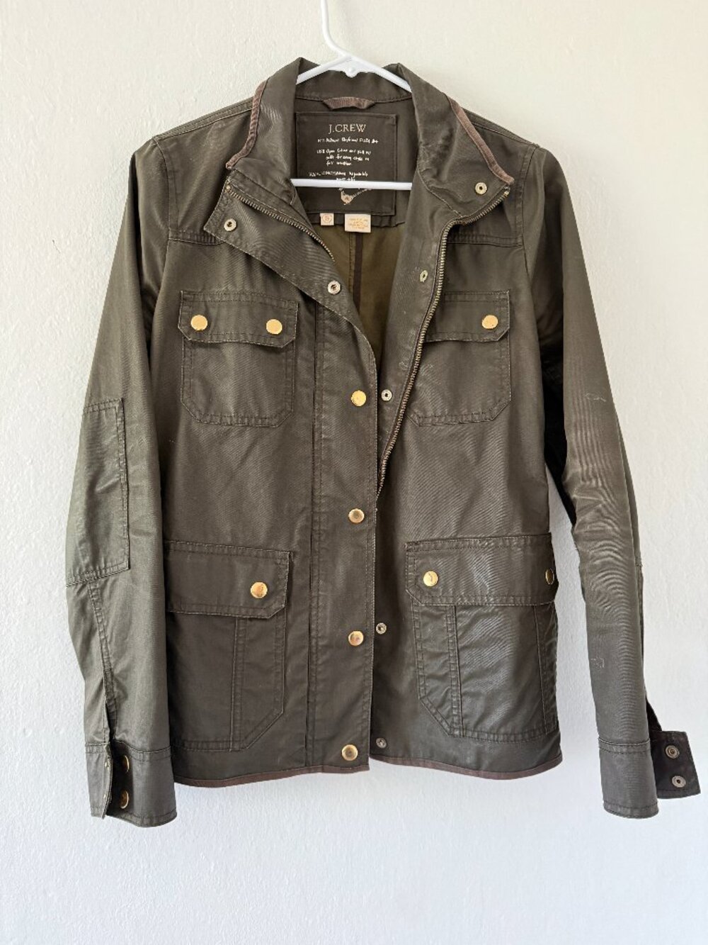 J.Crew Boyfriend Field Jacket Dark Olive Size Small